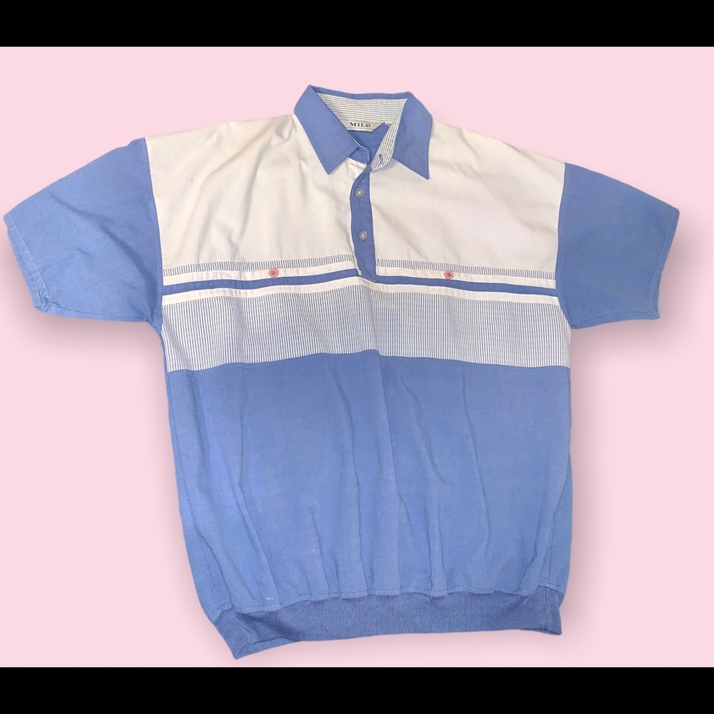 Vintage 90’s short sleeve collar neck shirt size large